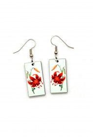 Orange Lily Earrings